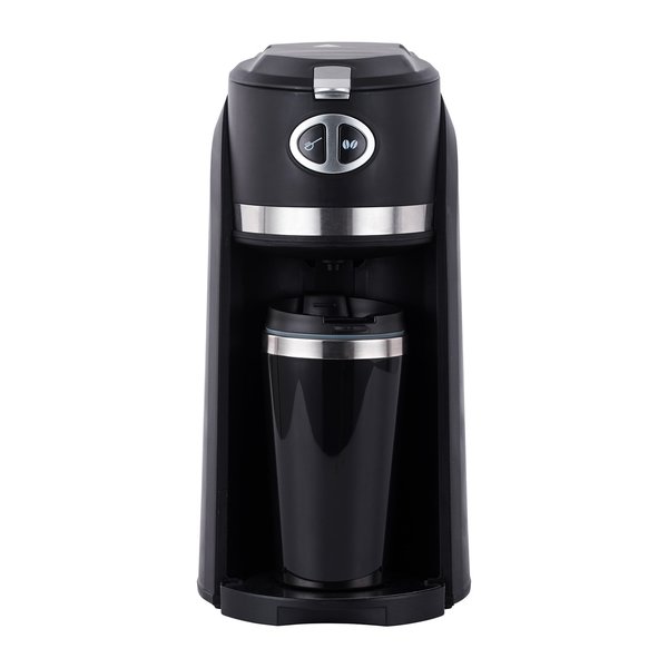 Premium Levella 3-Cup 2-in-1 Grind and Brew On-The-Go Coffee Maker with Travel Mug PCM353